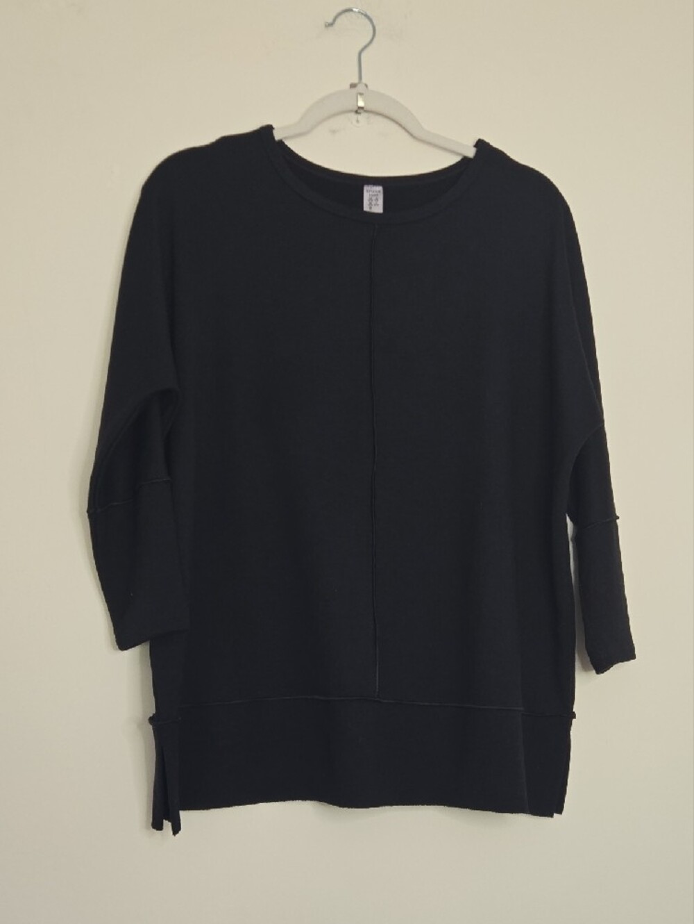 SPANX Black Tunic Top Athleasure Boxy Normcore Minimalist Size Small - Picture 6 of 7